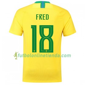Camiseta Brasil Fred 18 Primera Mundial 2018